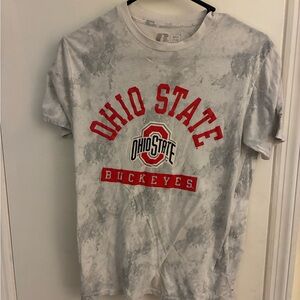 Russell Athletic Ohio State Gray Tie-Dyed T-Shirt Size Small